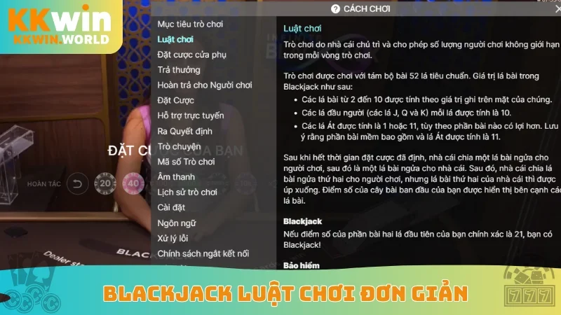 Blackjack luật chơi đơn giản