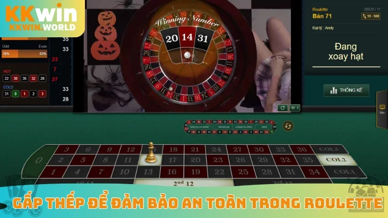 Gấp thếp để đảm bảo an toàn trong Roulette