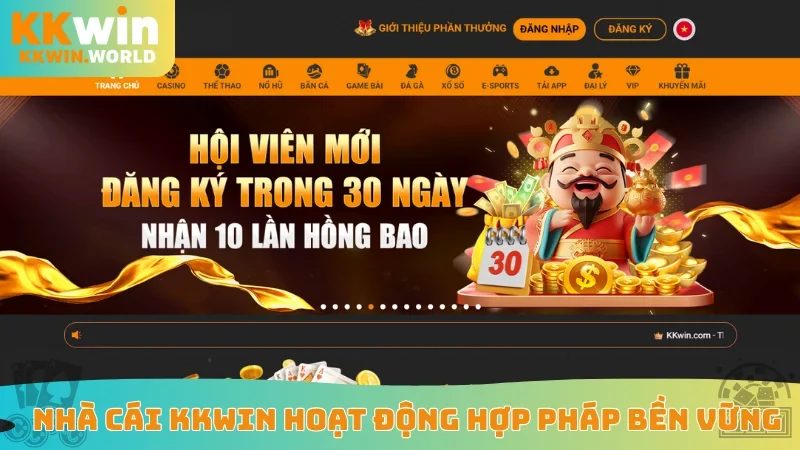 Nhà cái KKWin hoạt động hợp pháp bền vững